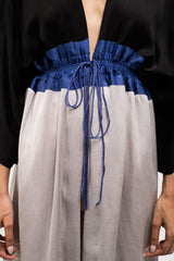 Black-Grey High Low Cape