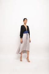 Black-Grey High Low Cape