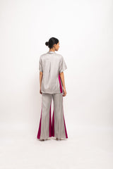 Grey-Wine Co-ord Set