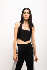 Black-Grey Halter Neck Set
