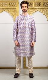 Purple  Color Printed  Kurta