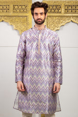 Purple  Color Printed  Kurta