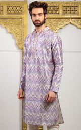 Purple  Color Printed  Kurta