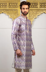Purple  Color Printed  Kurta