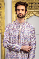 Purple  Color Printed  Kurta