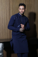 Midnight Crepe Kurta Set