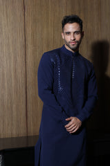 Midnight Crepe Kurta Set