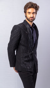 Black  colour  Hand Embroidered & handwork  ,blazer  & pant set