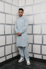 Ivory Crepe Kurta Set