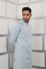 Ivory Crepe Kurta Set