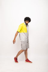 Grey-Neon Colorblocked Shirt