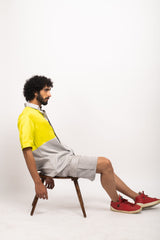 Grey-Neon Colorblocked Shirt