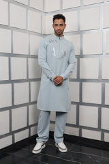 Ivory Crepe Kurta Set