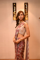 Draped  saree