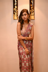 Draped  saree
