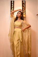 Cape dhoti set