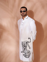 Classic White Cotton Kurta Set