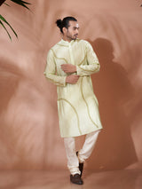 Sophisticated Pista Green Cotton Kurta Set