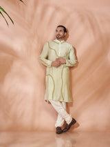 Sophisticated Pista Green Cotton Kurta Set