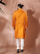 Regal Mustard Cotton Silk Kurta Set