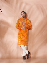 Regal Mustard Cotton Silk Kurta Set