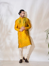 Sunshine Yellow Cotton Silk Kurta Set