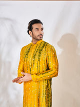 Sunshine Yellow Cotton Silk Kurta Set