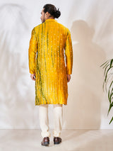Sunshine Yellow Cotton Silk Kurta Set
