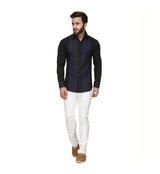 Black Detailed Fine Poplin fabric sasyafashion