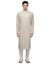 Kurta Churidar Chanderi Ivory Colour sasyafashion