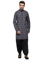 Dark Indigo Printed Fine Poplin fabric sasyafashion