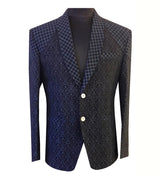 Cotton Khadi Black Printed Jacket sasyafashion