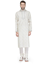 Kurta Churidar Chanderi Ivory sasyafashion