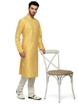 Yellow Printed Silk Katan sasyafashion