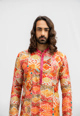 DIAMOND PRINTED MIRROR KURTA SET sasyafashion