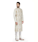 Ivory Chanderi Mac. & Aari Emb. sasyafashion