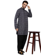 Dark Indigo Printed Fine Poplin fabric sasyafashion