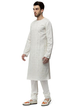 Ivory Printed Cotton Khadi sasyafashion