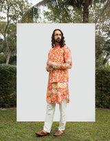 DIAMOND PRINTED MIRROR KURTA SET WITH PRINTED MIRROR BUNDI sasyafashion