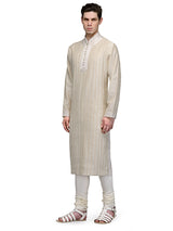 Kurta Churidar Chanderi Ivory Colour sasyafashion