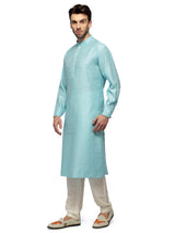 Teal Textured cotton silk sasyafashion