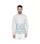 Ivory printed fine cotton fabric sasyafashion