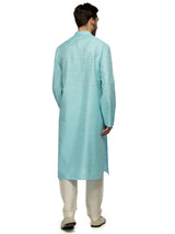 Teal Textured cotton silk sasyafashion