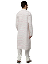Ivory Printed Cotton Khadi sasyafashion