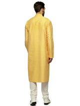 Yellow Printed Silk Katan sasyafashion