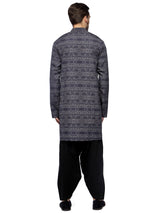 Dark Indigo Printed Fine Poplin fabric sasyafashion