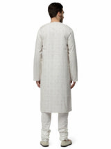 Ivory Printed Cotton Khadi sasyafashion