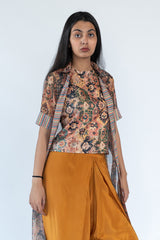 Top Dhoti Cape in Rust Colour sasyafashion