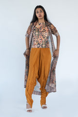 Top Dhoti Cape in Rust Colour sasyafashion
