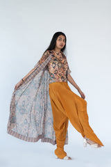 Top Dhoti Cape in Rust Colour sasyafashion
